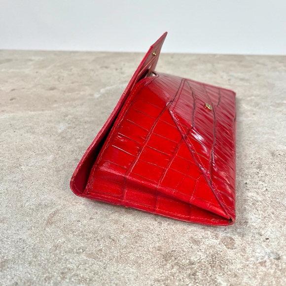 Abas Crocodile Red Wallet - Picture 5 of 8
